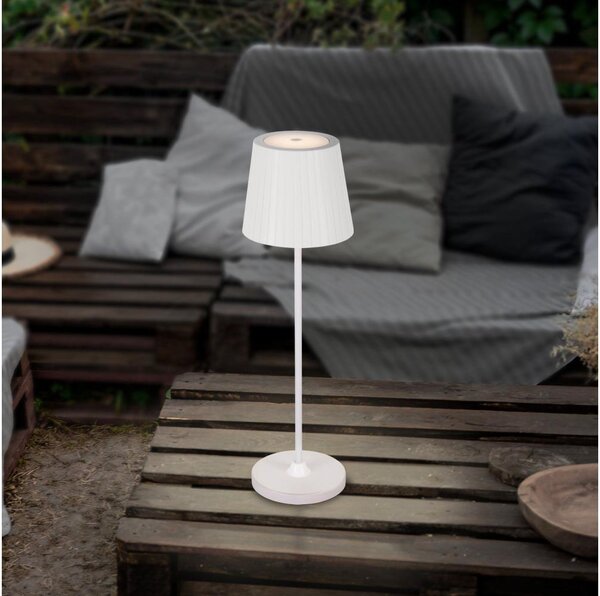 Eglo 75793 - LED stmievateľná vonkajšia stolová lampa CABOZO LED/3,8W/5V 2000 mAh IP44 biela