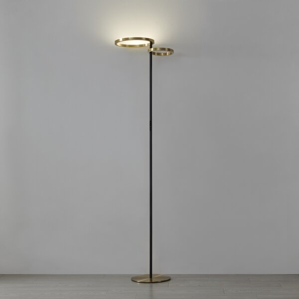 Eglo 901975-LED stmievateľná stojaca lampa CASTELPOTO LED/16W/230V + LED/12W zlatá/čierna