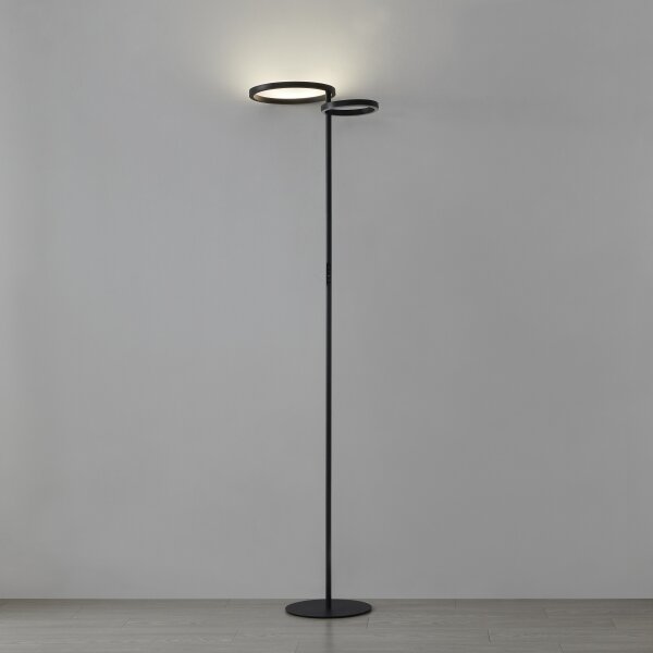 Eglo 901974 - LED stmievateľná stojacia lampa CASTELPOTO LED/16W/230V + LED/12W čierna