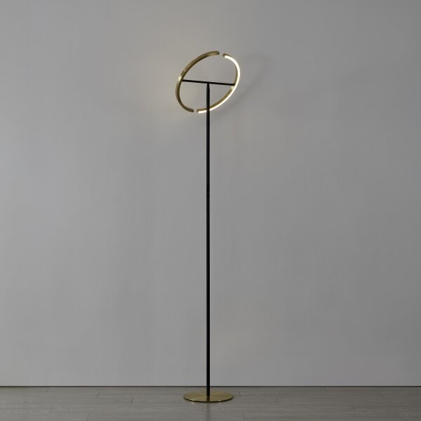 Eglo 901973-LED Stmievateľná stojacia lampa CASTELPOTO 2xLED/8,8W/230V zlatá/čierna