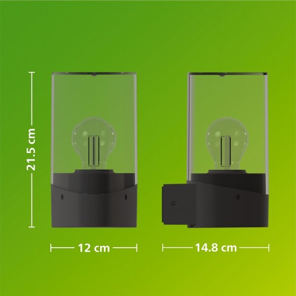 Philips - LED vonkajšie nástenné svietidlo NAYL 1xE27/4W/230V 2700K IP44