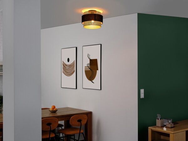 Osram - Stropné svietidlo DECOR HORNET 1xE27/10W/230V pr. 30 cm čierna/zlatá