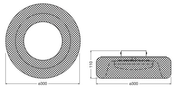 Osram - LED stropné svietidlo DECOR MESH LED/18,5W/230V priemer 30 cm čierna
