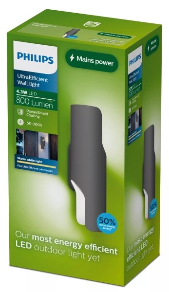 Philips - LED Vonkajšie nástenné svietidlo FIRA LED/4,3W/230V 2700K IP44