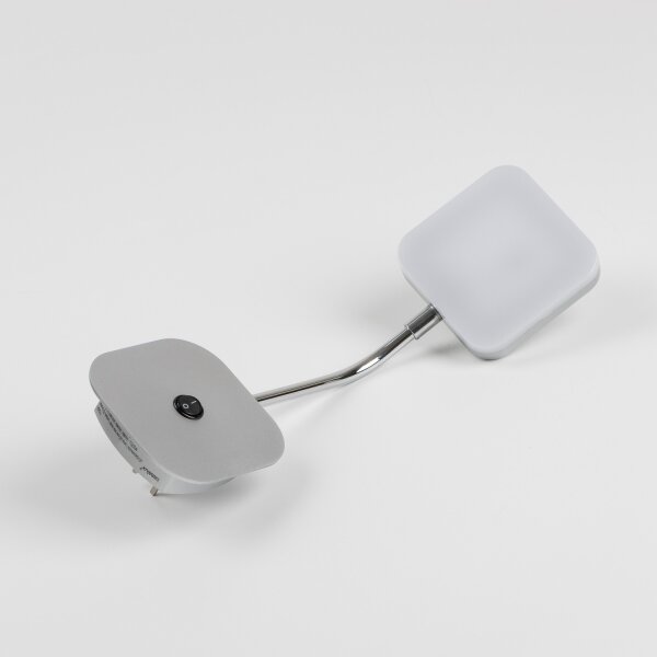 LED Nástenná lampička do zásuvky LED/3,2W/230V lesklý chróm