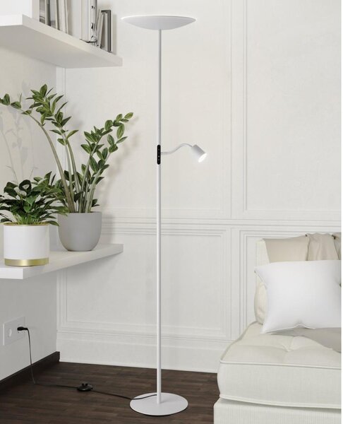 Eglo 901978 - Stmievateľná stojacia LED lampa CONIVARINO LED/26,5W/230V +LED/4W biela