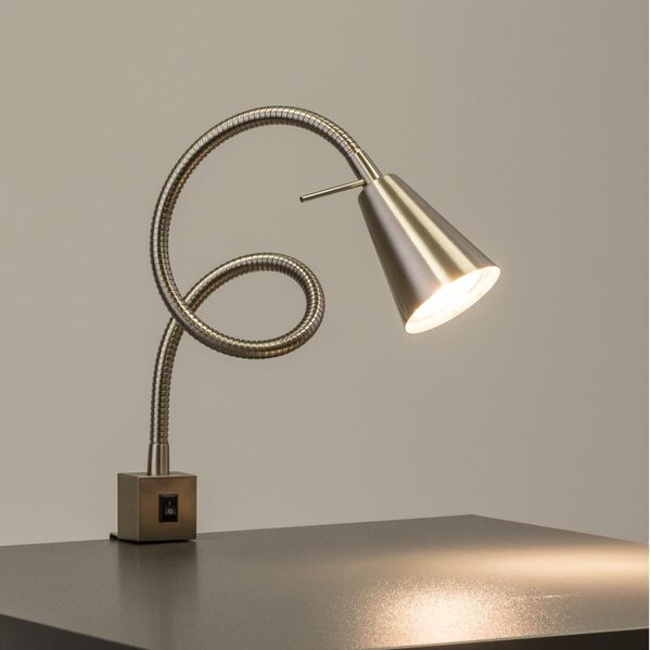 LED lampa s klipom 1xGU10/4,7W/230V matný chróm