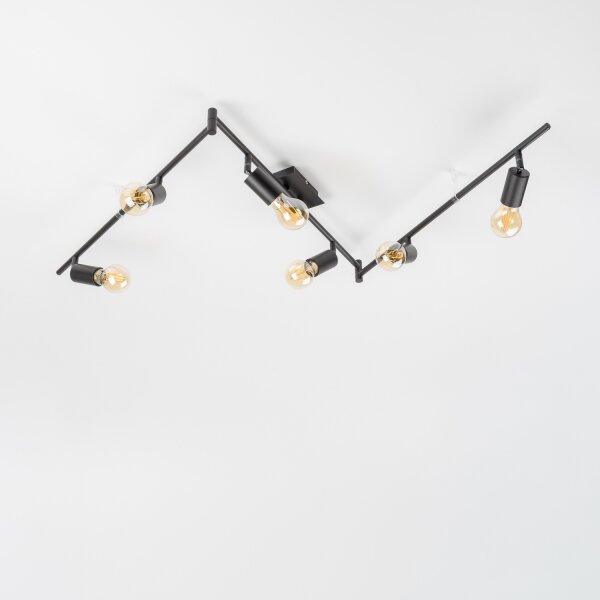 LED Bodové svietidlo 6xE27/6,5W/230V čierne