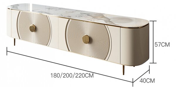 EXKLUZÍVNY TV STOLÍK LARKIN 200 cm