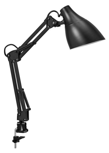 Osram - Stolová lampa so svorkou DESK LINE 1xE27/11W/230V čierna
