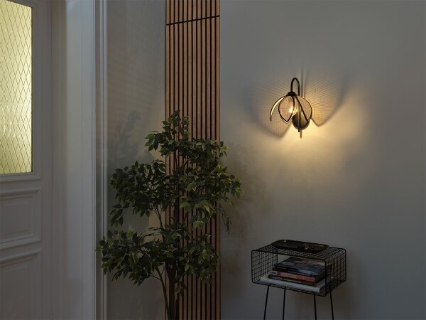 Osram - Nástenné svietidlo DECOR RATTAN 1xE27/15W/230V béžová/čierna