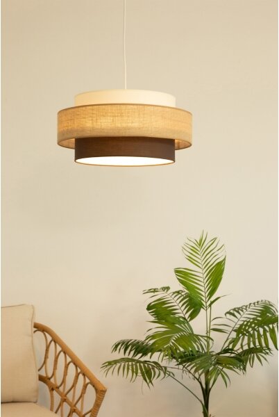Brilagi - Luster na lanku RESNA 1xE27/60W/230V pr. 40 cm béžová/čierna