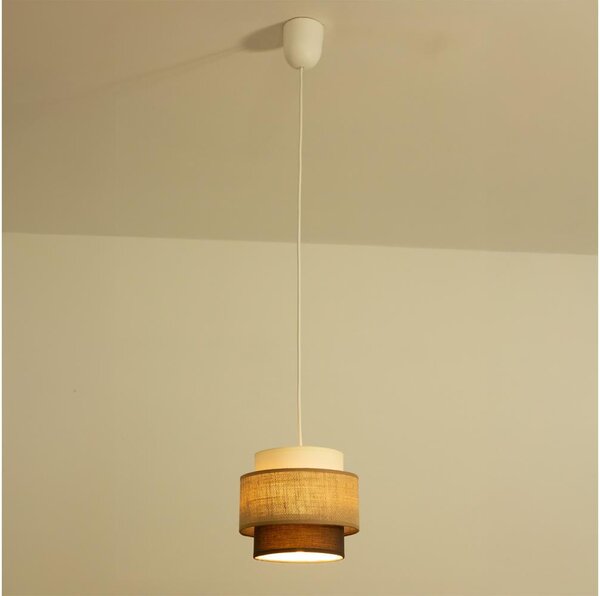 Brilagi - Závesný luster na lanku RESNA 1xE27/60W/230V pr. 20 cm béžová/čierna