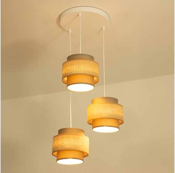 Brilagi - Luster na lane RESNA 3xE27/60W/230V pr. 45 cm hnedá/béžová