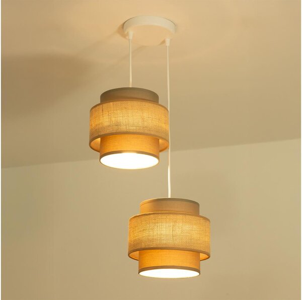 Brilagi - Luster na lanku RESNA 2xE27/60W/230V pr. 30 cm hnedá/béžová