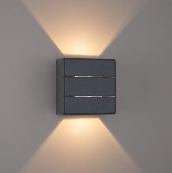 Brilagi -LED Vonkajšie nástenné svietidlo DOUBLERAY LINE LED/6W/230V antracit IP54