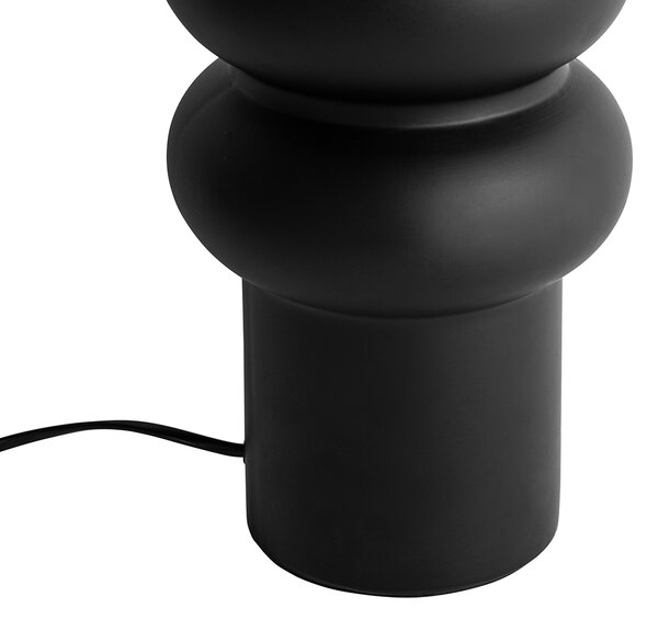 Dizajnová stolná lampa čierna keramická 17 cm bez tienidla - Alisia