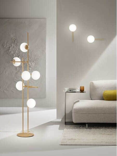 Ondaluce - Nástenné svietidlo JEWEL 1xE14/10W/230V zlatá/biela