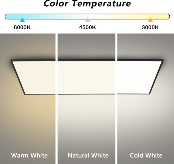 Brilagi - LED stropné svietidlo SLIMFRAME LED/80W/230V 120x60 cm 3000/4000/6000K čierne