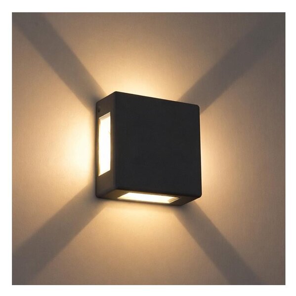 Brilagi - LED vonkajšie nástenné svietidlo QUADRAY LED/6W/230V antracit IP54