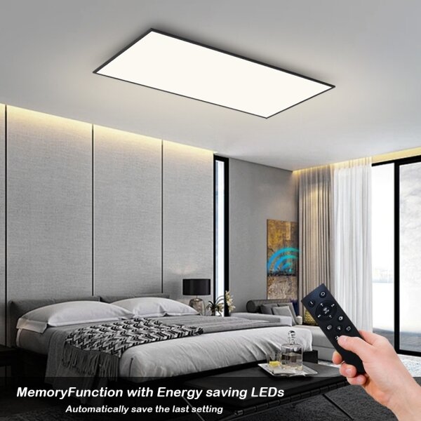 Brilagi - LED stmievateľné stropné svietidlo SLIMFRAME LED/80W/230V 120x60 cm čierne + DO