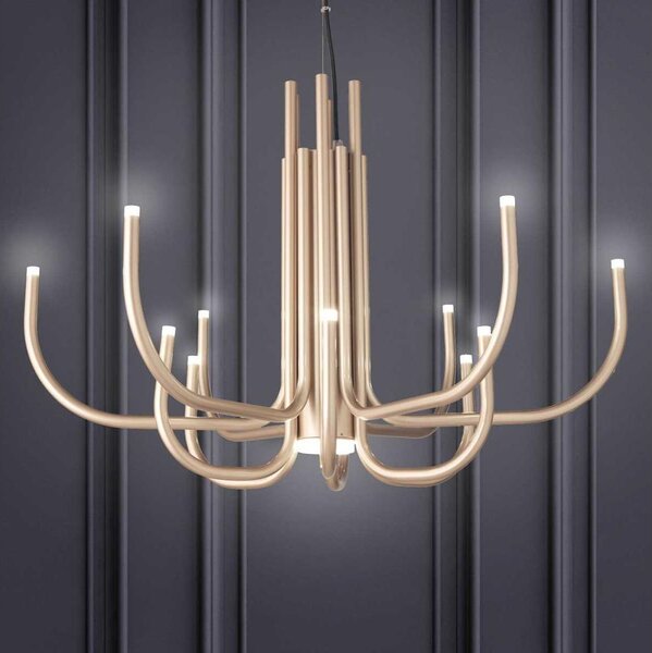 Ondaluce - LED stlmiteľný luster na lanku NOUVEAU LED/35W/230V pr. 78 cm zlatý