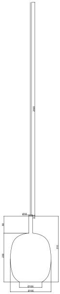 Ondaluce - Závesný luster na lanku THELMA 1xE27/15W/230V pr. 19,5 cm zlatá/číra
