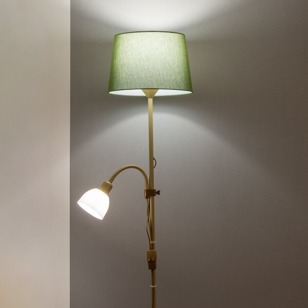Brilagi - Stojacia lampa CERIA 1xE27/100W/230V + 1xE14/25W zlatá/zelená