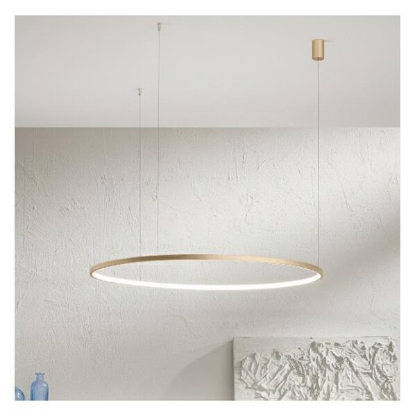Ondaluce - LED stmievateľný luster na lane SOEL LED/28W/230V priemer 60 cm zlatý
