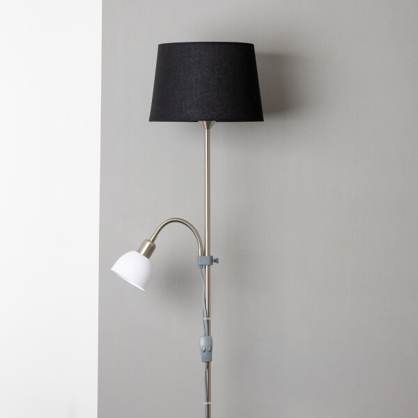 Brilagi - Stojacia lampa CERIA 1xE27/100W/230V + 1xE14/25W matný chróm/čierna