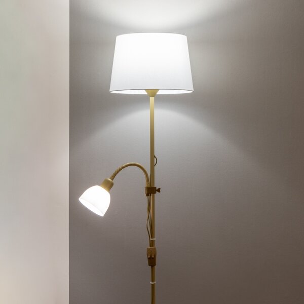 Brilagi - Stojacia lampa CERIA 1xE27/100W/230V + 1xE14/25W zlatá/biela