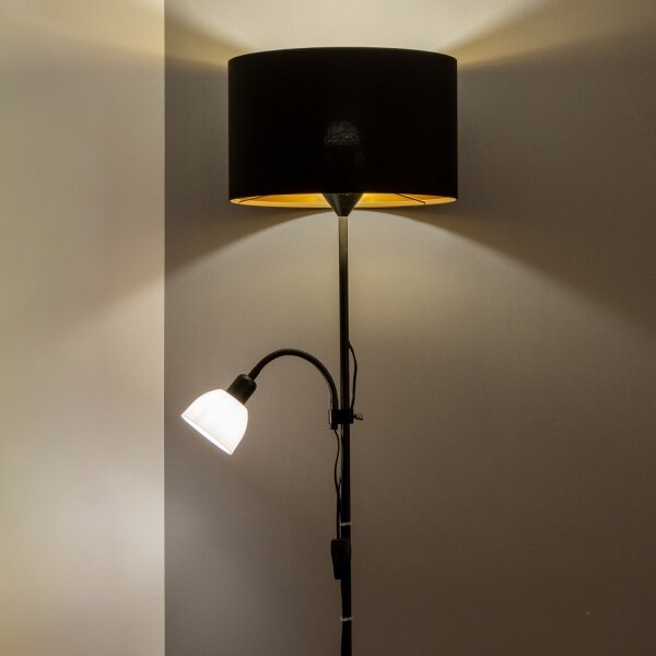 Brilagi - Stojacia lampa CERIA 1xE27/100W/230V + 1xE14/25W čierna