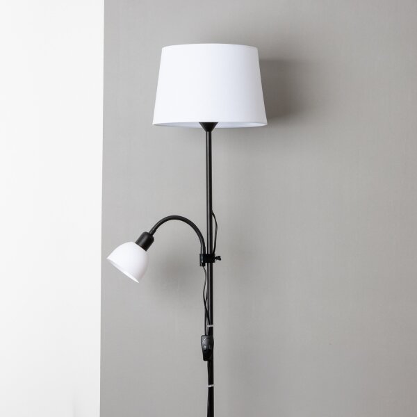 Brilagi - Stojacia lampa CERIA 1xE27/100W/230V + 1xE14/25W čierna/biela