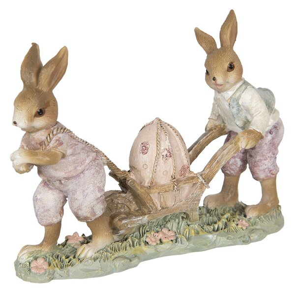 Veľkonočné dekorácie králikov s kolieskom - 16 * 5 * 12 cm