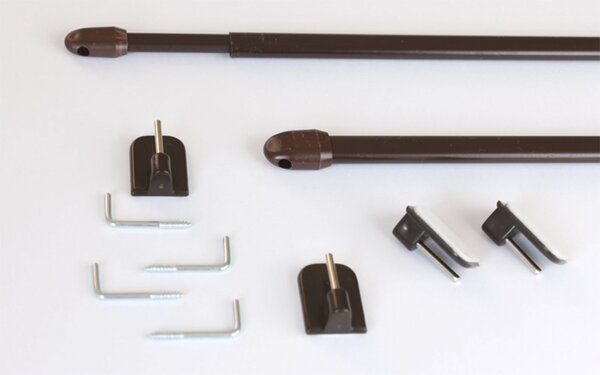 Mini-garniža na vitrážky, hnedá 2ks