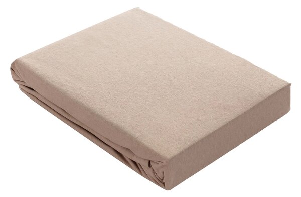 Jersey napínacia plachta Jerry 90x200 cm beige