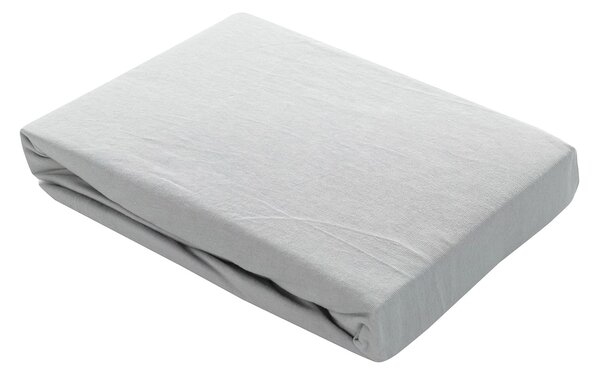 Jersey napínacia plachta Jerry 90x200 cm light grey