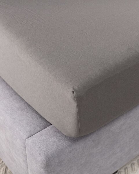 Jersey napínacia plachta Jerry 90 × 200 cm grey