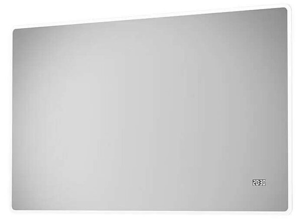 Exkluzívne svetelné zrkadlo LED DSK Silver Sintra / 120 x 70 cm / pákový spínač / strieborná