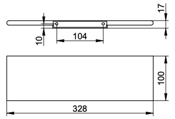 Keuco Edition 400 - Polička do sprchy 328 mm, strieborne eloxovaný hliník 11558170000