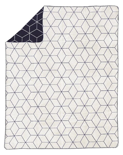 Deka Cotton Cloud 150x200 cm v námorníckej farbe so smotanovou kombináciou