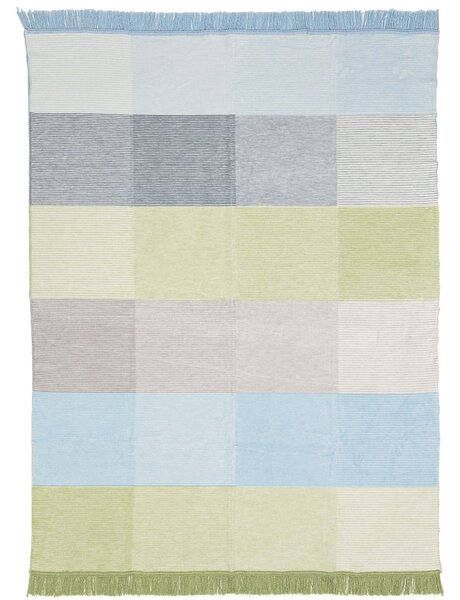 Deka Cotton Cloud 150x200 cm pastelovo modrá so zelenou