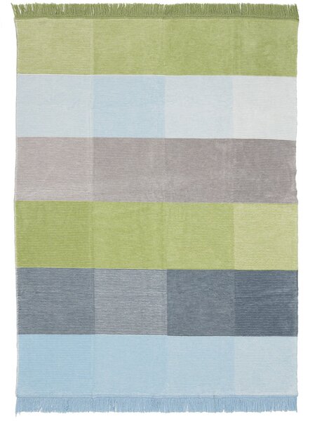 Deka Cotton Cloud 150x200 cm pastelovo modrá so zelenou