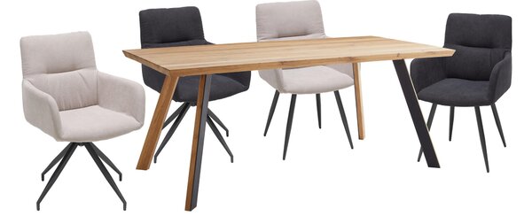 JEDÁLENSKÝ STÔL, divoký dub, farba duba, 180/90/75 cm Linea Natura - Stoly