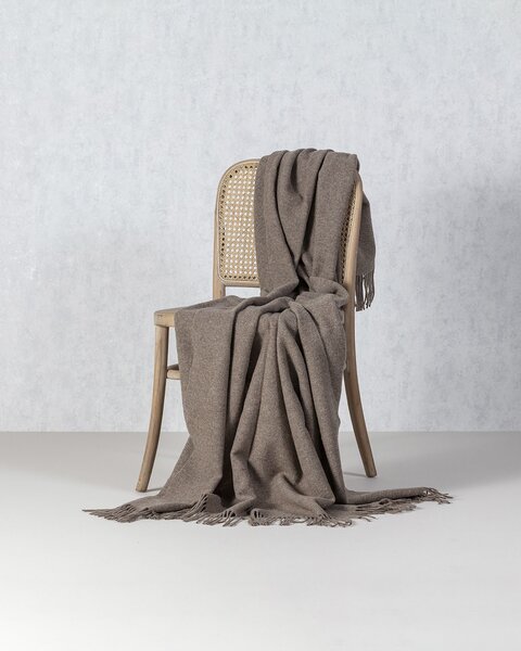 Deka Merinos 140x200 cm melange brown