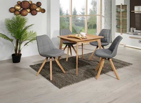 JEDÁLENSKÝ STÔL, divoký dub, farba duba, 80/80/76 cm Carryhome - Stoly