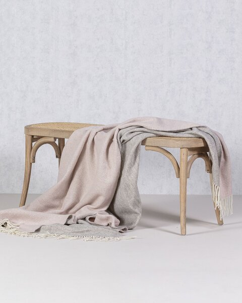 Deka Merinos 140x200cm melange grey pink