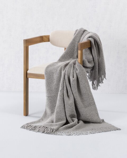 Deka Boucle 140x200cm silver grey