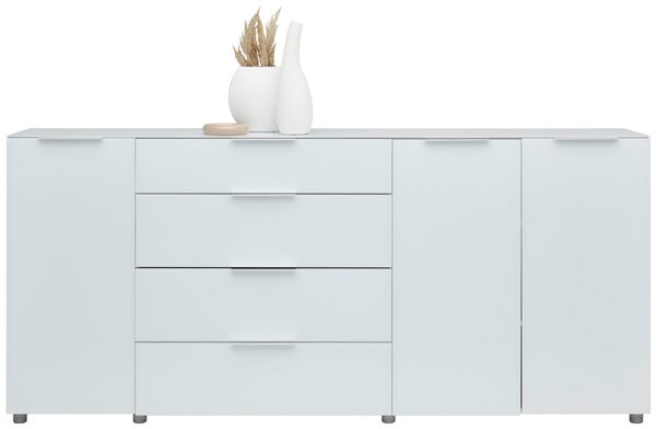 ŠIROKÁ KOMODA, biela s vysokým leskom, 226,4/99,3/40 cm Voleo - Komody