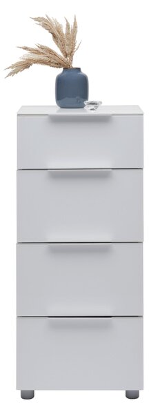 KOMODA, biela s vysokým leskom, 45,3/99,3/40 cm Voleo - Komody